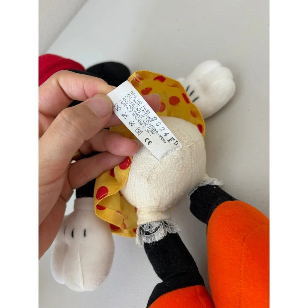 Vintage Disney Mickey Minnie Mouse Plush Set Mattel Arco Toys 1990s 9 Inch Pair